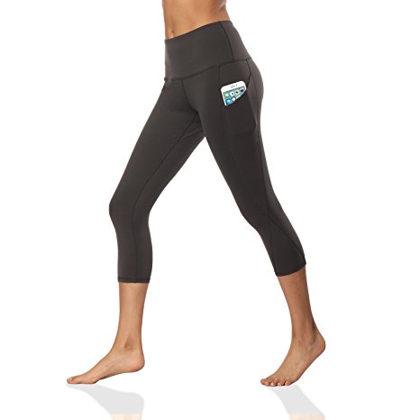 RURING Women's High Waist Yoga Pants Tummy Control 4 Way Stretch Running Pants Workout Leggings