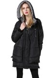 Eleter Womens Thickened Plus Size Loose Duck Down Jacket