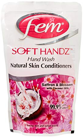 Dabur New Fem Soft Handz Soap - 185 ml (Saffron and Blossom)
