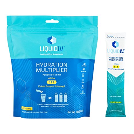 Liquid I.V. Hydration Lemon Lime Electrolyte Powder Drink Mix, 28 Count