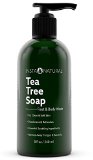 InstaNatural Antifungal Tea Tree Oil Soap - Foot and Body Wash - For Acne Odor Bacteria Nail Fungus Athletes Foot Ringworm and Jock Itch - Best Moisturizer for Dry Itching and Irritated Skin - 8 OZ