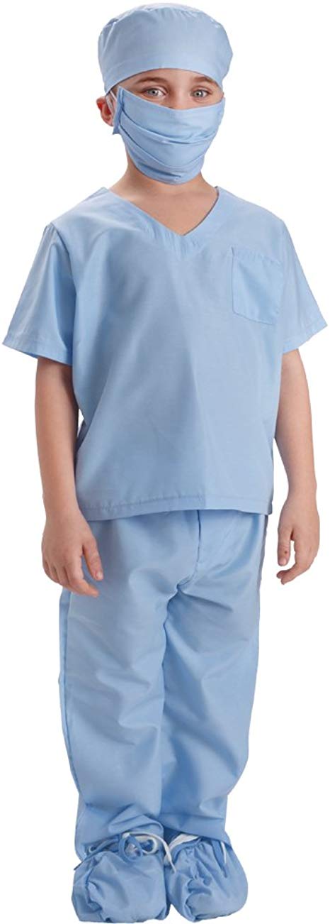 Dress Up America Pink Children Doctor Scrubs Toddler Costume Kids Doctor Scrub’s Pretend Play Outfit