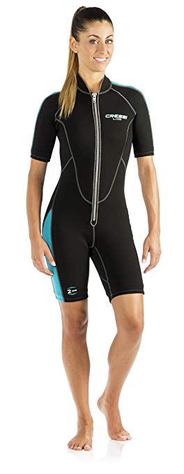 Cressi Women's Short Front Zip Wetsuit for Surfing, Snorkeling, Scuba Diving | Lido Short Lady