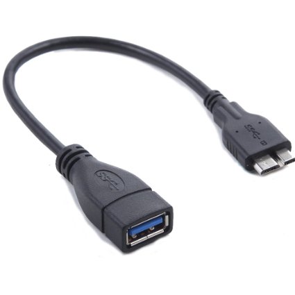 Micro USB 30 OTG Cable KuGi  - Micro USB BMale to USB30 AFemale OTG Host Cable For Asus Transformer Book T100  T300 Chi Black