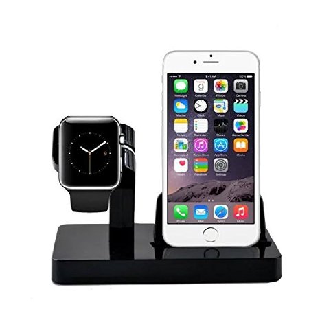Apple Watch Stand, iPhone Charging Stand Holder,IPELY Charging Stand Docking Station Dock Cradle for Apple Watch and iPhone