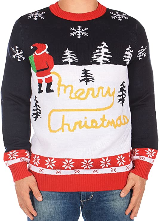 Tipsy Elves Christmas Sweaters for Men - Guy’s Comfy Funny Novelty Sweaters for The Holidays