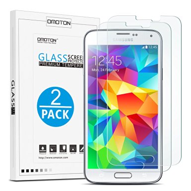 OMOTON Galaxy Core Prime Screen Protector [2 PACK]- [9H Hardness] [Crystal Clear] [Bubble Free] Tempered Glass Screen Protector for Samsung Galaxy Core Prime,