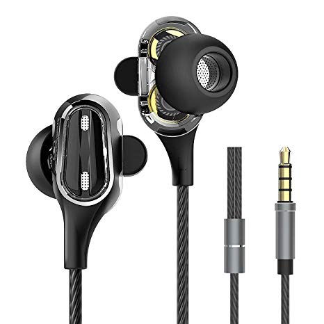 In-ear Headphones, Beexcellent wired Noise-Isolating Earbuds with Mic and Volume Control Ergonomic Design for iPhone Android Smart Phone Mp3 & MP4 iPad