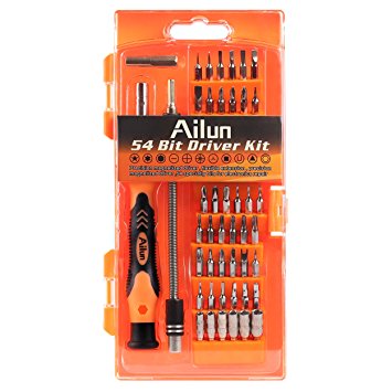 58 in 1 with 54 Bit Precision Screwdriver Set,Magnetic Driver Kit,by Ailun,for Cell Phone, Tablet, PC, Macbook, Camera,Shaver,Electronics Repair Tool Kit