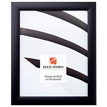 Craig Frames 1WB3BK 11 by 27-Inch Picture Frame, Smooth Wrap Finish, 1-Inch Wide, Black