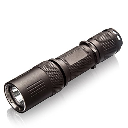 Flashlight, IPX-7 Waterproof Military Grade Tactical Flashlight, YIKUER Super Bright 1085 Lumens CREE XML2 LED Flashlight Torch, Powered by 1PC 18650 Battery (Battery Not Include) (Champagne gold)