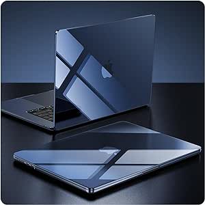 for MacBook Air 13.6 inch Case M3 M2 2024-2022, Model A3113 A2681 [Exclusive Midnight] [Outshine Bare Beauty] Hard Shell Cover for MacBook Air M2 13 inch Case - Crystal Midnight