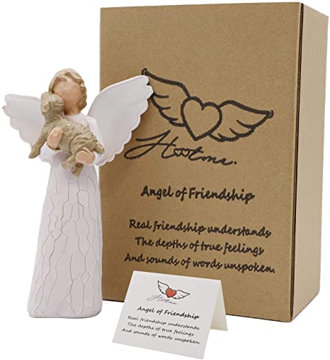 Hotme Angel of Friendship,Dog Memorial Gifts,Pet Loss Gifts,Passed Away Dog Gifts,Remembrance Gift for a Grieving Pet Owner,Sculpted Hand-Painted Figure