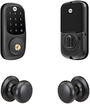 Yale Assure Lock Touchscreen, Wi-Fi Smart Lock with Cambridge Knob - Works with the Yale Access App, Amazon Alexa, Google Assistant, HomeKit, Phillips Hue and Samsung SmartThings, Black Suede