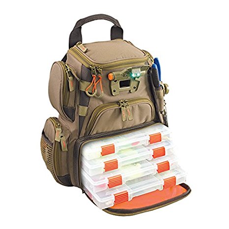 Wild River by CLC WT3503 Tackle Tek Recon Lighted Compact Backpack with Four PT3500 Trays