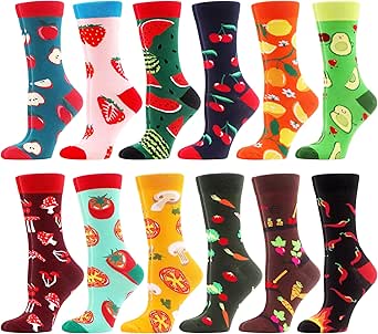 WeciBor Women's Funny Casual Combed Cotton Socks Packs