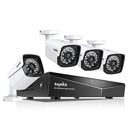 [XPOE Version] SANNCE XPOE CCTV System Home Security Camera System(Power over Ethernet) 4x 2.0MP Outdoor Surveillance IP Camera Kits with Night Vision, P2P, Email Alerts&APP Push(NO Hard Drive)