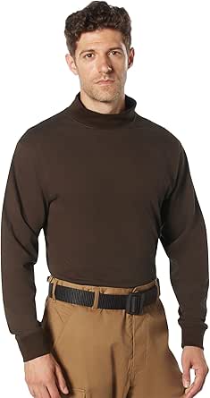 Rothco Mock Turtleneck Long Sleeve Mock Turtleneck Basic Solid Pullover Undershirt