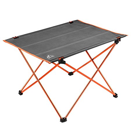 Terra Hiker Camping Table, Folding Picnic Table with Strong Aluminum Frame for Outdoor Kitchen, Assemble in 30s