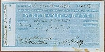 Jacob Westervelt, New York Mayor, Signed Check, 1853, COA