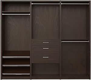 ClosetMaid 6109440 SpaceCreations 96" Wood Closet Organizer Kit, Premier Dark Java