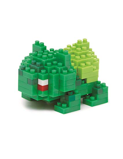 Bulbasaur Nanoblock Pocket Monsters   Gift Tweezers Plastic Cube Building Blocks (Smartoys)