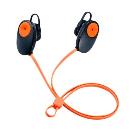 Bluetooth Wireless Hi-Fi Headphone Sweatproof Sport Earphone Noise-Cancelling Headset (Orange)