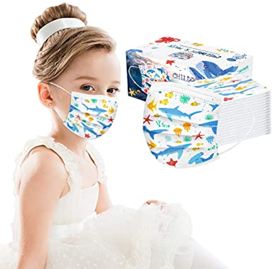 CHYOU 100PCS Disposable 3-Layer Face Màsc Bandanas Multicolor Face Bandanas Dust-Proof for Kids, Outdoor Activities