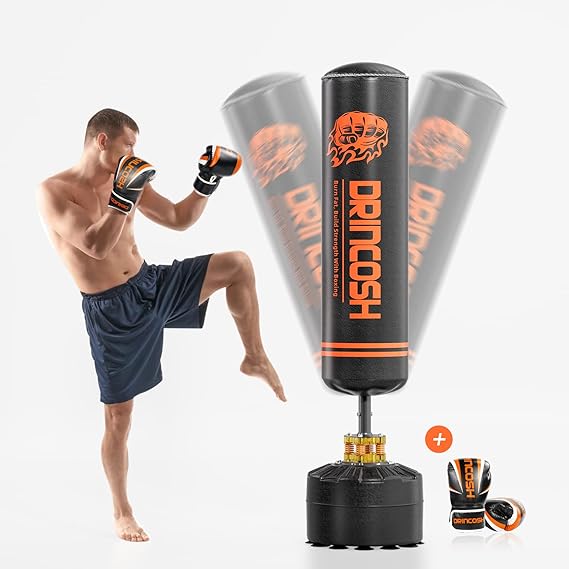 Punching Bag for Boxing Training - Boxing Bag 70" with Boxing Gloves, Heavy Bag with Stand for Adult Teens, Kickboxing Bag for MMA Muay Thai Fitness