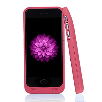 For iPhone 6/6s Charger Case, BSWHW 3500mAh 4.7” iPhone 6/6S Portable Battery Case with Pop-out Kickstand Extended Battery Pack Rechargeable Power Protection case Backup Juice Bank (Pink-3)
