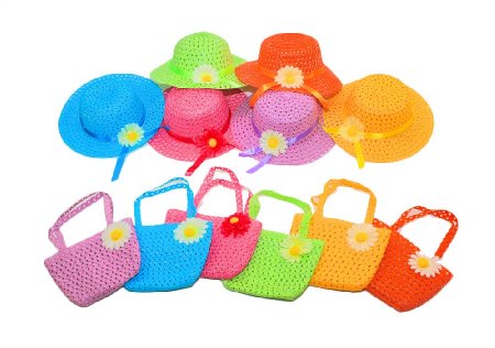 Cutie Collections Girls Straw Baby Hat (Multicolor, One Size)
