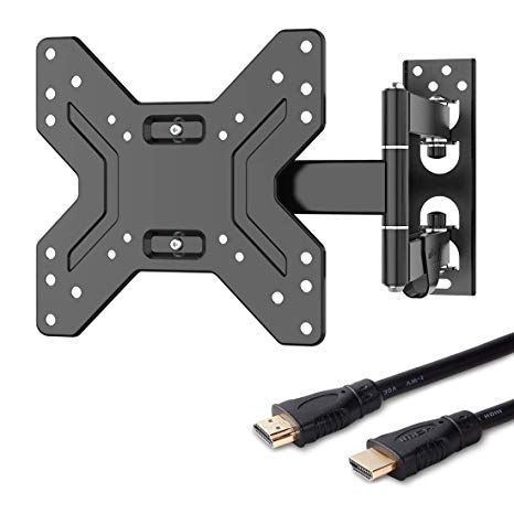 Fleximounts TV Wall Mount Bracket 17-42 inch Full Motion Articulating Arms Swivel and Tilt Fit for TV LED LCD Plasma Flat Screen