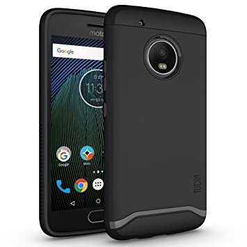 Motorola Moto G5 Plus Case, TUDIA Slim-Fit HEAVY DUTY [MERGE] EXTREME Protection / Rugged but Slim Dual Layer Case for Motorola Moto G5 Plus (Matte Black)