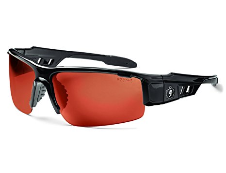 Ergodyne Skullerz Dagr Polarized Safety Sunglasses- Black Frame, Copper Lens