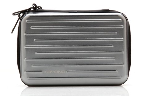 KAYOND Anti-shock Silver Aluminium Carry Travel Protective Storage Case Bag for 2.5" Inch Portable External Hard Drive HDD USB 2.0/3.0 (Silvery white)