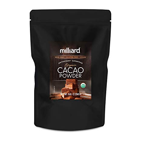 Milliard Raw Organic Cacao Powder / Non-GMO and Gluten Free / 5 lbs.