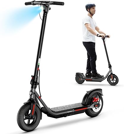 SISIGAD Electric Scooter Adults Peak 500W Motor,15/20/30 Miles Long Range Scooter Electric for Adults, 8.5"/10" Solid Tires,19Mph Speed Foldable E-Scooter for Commuting with Double Braking System