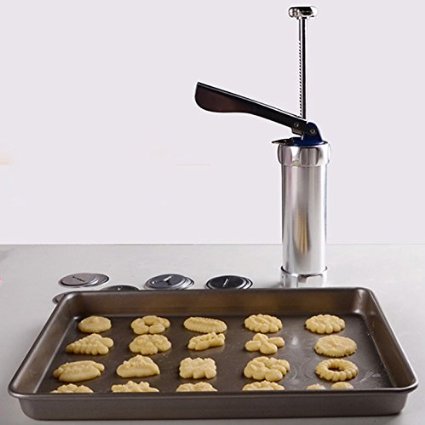 Sminiker Cookie Press Set Includes 20 shapes and 4 Decorating Tips