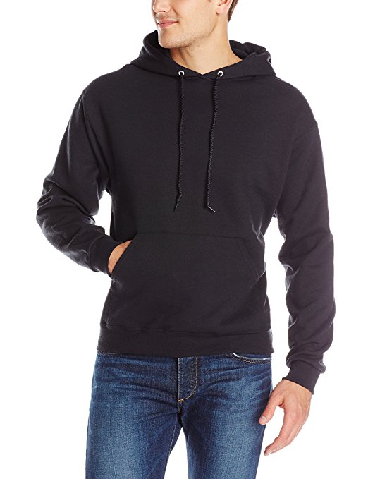 Jerzees Men's Black Adult Pullover Hooded Sweatshirt