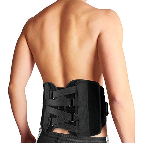 Bracoo Back Brace Advanced, Ultra-Customizable, Versatile, Innovative Lumbar Support, with Quad-Spring Stabilizers