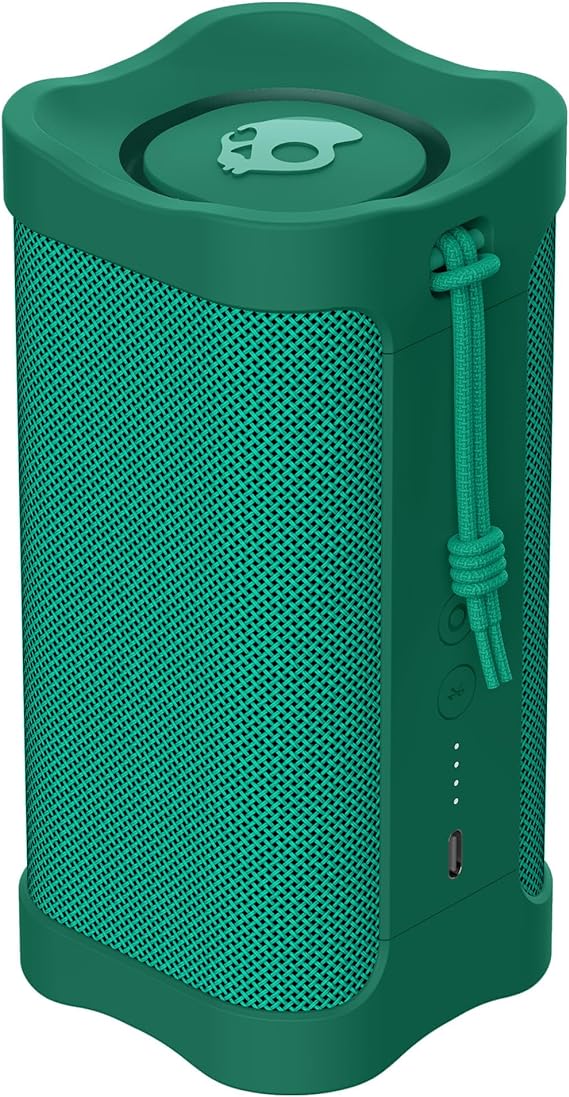 Skullcandy Terrain Wireless Bluetooth Speaker - IPX7 Waterproof Portable Speaker with Dual Custom Passive Radiators, 14 Hour Battery, Nylon Wrist Wrap, & True Wireless Stereo