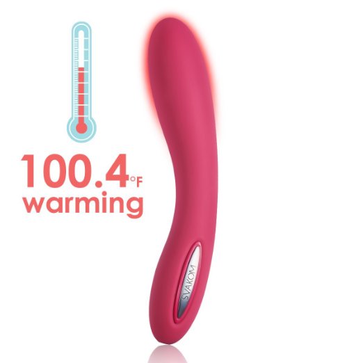 SVAKOM Leslie Vibrant Toy G Spot Stimulator - 48H Heated 100% Waterproof Dildos Adult Toys Powerful Vibrators(Wine Red)