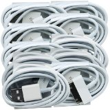Lot 10 Set USB Sync Data Charging Charger Cable Cord for Apple Iphone 4 4s 4g 4th Gen