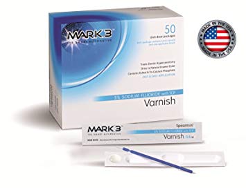 Varnish 5% Sodium Fluoride Unit-Dose Package (2 x 5 Pcs) Bubblegum, Mint or Caramel - Made in USA (Bubblegum)
