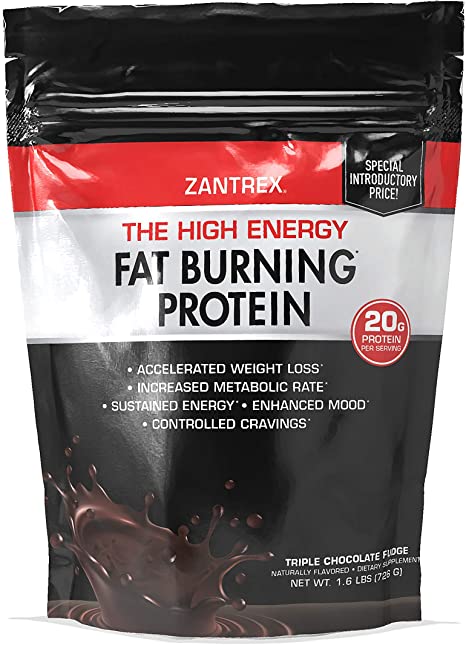 Zantrex High Energy Fat Burning Protein, Triple Chocolate Fudge, 22 Ounces