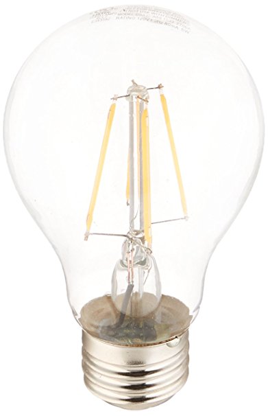 LED2020 LED Filament Bulb A19 Soft White (2700 K) 6W to Replace Inandescent Bulb 50W