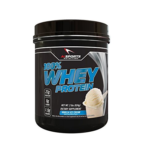 Whey Protein Powder Ai Sports Vanilla Ice Cream 100% Whey Protein 2 Lbs (28 Servings)