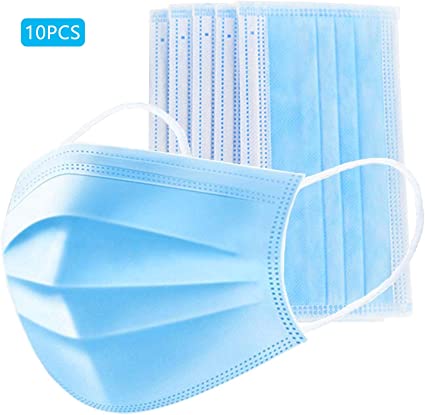 10 Pieces -Masks 3 Layer Wearing Facial Clear Cover