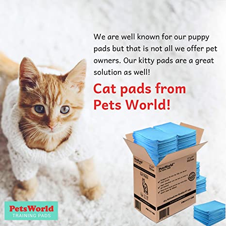 PETSWORLD Cat Pad Refills for Tidy Cats Breeze Litter System 50 Pads for Cat Litter Box Totally Redesigned