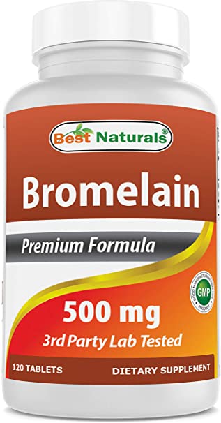 Best Naturals Bromelain Proteolytic Digestive Enzymes Supplements, 500 mg, 120 Tablets - Supports Healthy Digestion, Joint Health, Nutrient Absorption